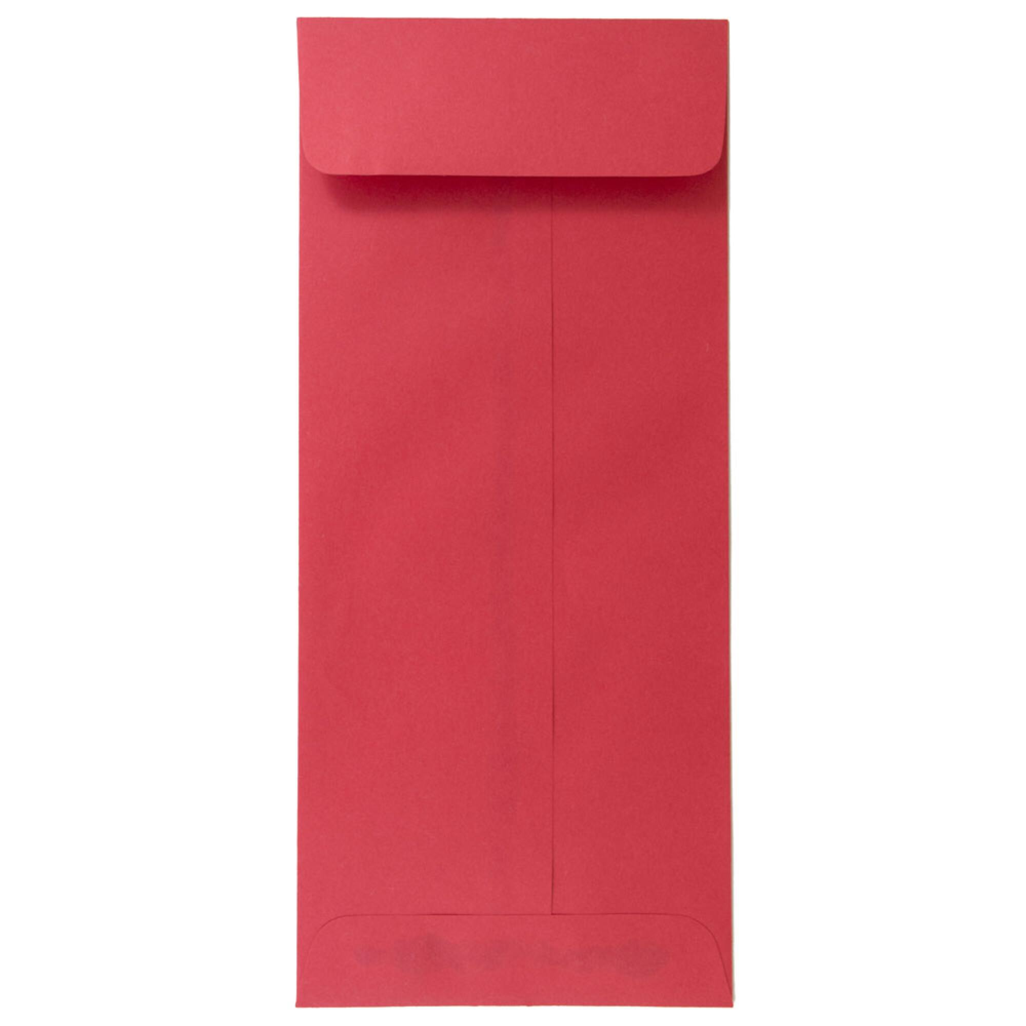 JAM Paper #12 Brite Hue Christmas Red Policy Business Colored Envelopes, 25ct.